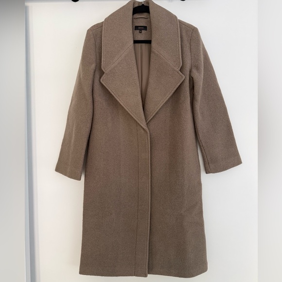 Quince 100% Merino Wool Shawl Collar Long Coat XS NWOT Heather Elm - Picture 13 of 14